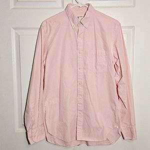 J. Crew Shirtings‎ Men's Button Down Shirt Pink Medium Checked Business Preppy